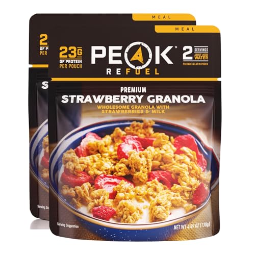 Peak Refuel Breakfast Meals | Freeze Dried Backpacking, Camping & Emergency Prep Food | 2 Servings Pouches