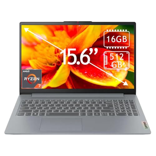 Lenovo IdeaPad Slim 3 15.6" Full HD Touchscreen Laptop – AMD Ryzen 7 5825U, 16GB Memory, 512GB SSD, Arctic Grey