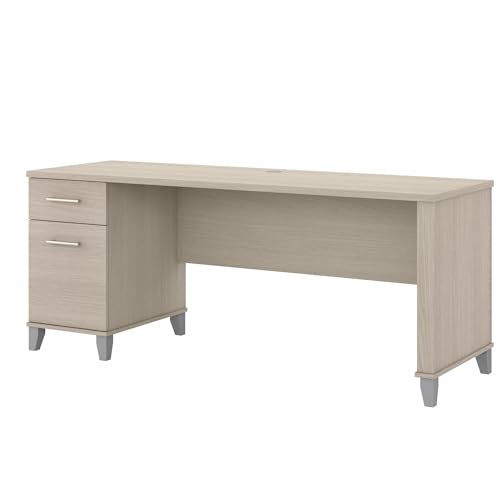 Bush Furniture Somerset Office Desk with Drawers and Storage | Large Wooden Computer Table for Home Office Workspace