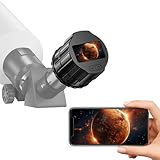 WiFi Telescope Camera Eyepiece, 64G Electronic Eyepiece Camera with 1.5" Screen, Astronomy Camera Fits to 28mm- 50mm Scopes, Perfect for Astrophotography, Birds Watching