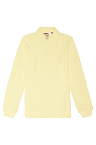 French Toast boys Pique Polo School Uniform Shirt With Long Sleeves for Boys and Girls