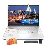 HP Stream 14" HD Laptop, Intel Processor N150, 16GB RAM, 288GB Storage(128GB UFS+160GB Docking Station Set), Intel Graphics, Webcam, Wi-Fi 6, 1 Year Office 365, Copilot, Fast Charge, Win 11, Blue