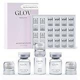 Glov Beauty Micro Infusion System for Face & Lips – 0.25mm 24k Gold Cosmetic Facial Stamp with Hyaluronic Acid, Collagen Peptides & Licorice Root Serum Ampoules (4x Infusion Application, 12x Serums)