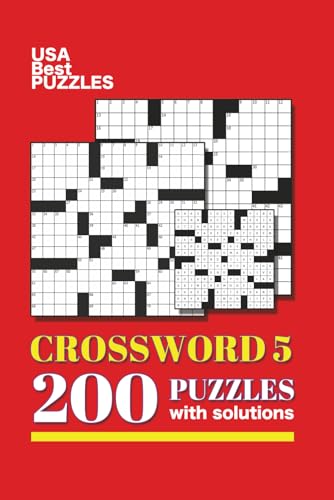 USA Best Crosswords 5: 200 Puzzles Easy to Medium for Adults with solutions