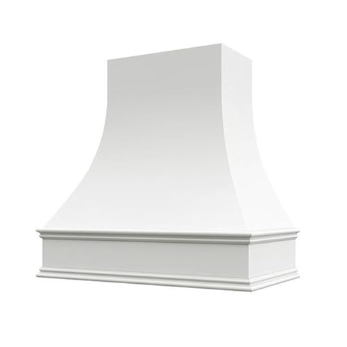 Curved Range Hood (31.5" W x 36" H) – Handcrafted in the USA – Premium Cabinet-Grade Plywood & White Maple Veneer – Seamless Fit with TradeWinds Ventilation Units – High-End Kitchen Focal Point