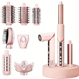 AVENHO 9 in 1 Hot Air Styler Wrap, High-Speed Hair Dryer Brush with Auto Wrap Curlers, Foldable Ionic Blow Dryer Brush for Fast Drying, Smoothing & Volumizing, Multi-Styling Tools (Gifts for Women)