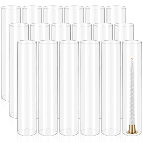 Hurricane Candle Holder Sleeve, Bottomless Glass Cylinder Candleholder