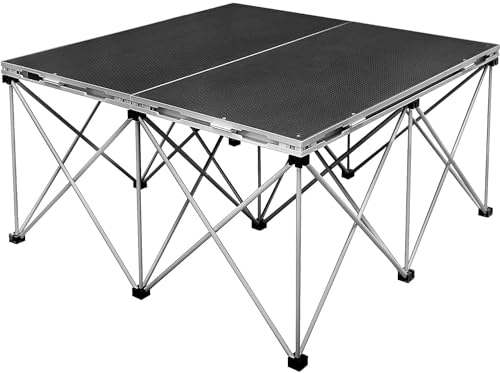 Tetra-Teknica PSR Series 4'x4' Folding Portable Stage Platform Modular Unit with 9-strut Centipede Riser