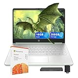 HP Flagship 14" HD Student&Business Laptop W/1 Year Office 365&AI-Copilot, Intel N150 CPU(Beats i3-1115G4), 16GB RAM, 288GB Storage (128GB UFS + 160GB Docking Set), Webcam, Bluetooth, Win 11s, Green