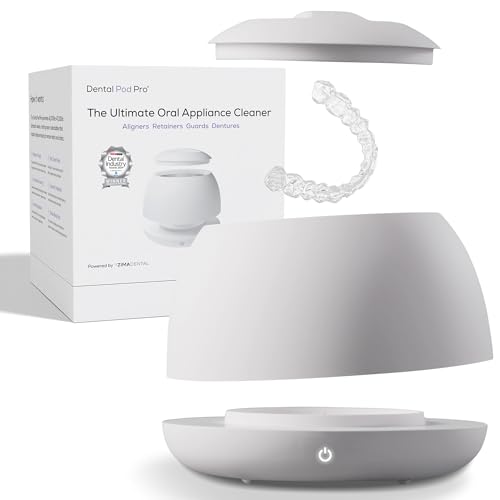 Zima Dental Pod PRO: New Ultrasonic Retainer Cleaner Machine. Market-Leading, Best Aligner Cleaner, Nightguard Cleaner, Mouthguard Cleaner, Denture Cleaner, Ultrasonic Cleaner for Oral Dental Care