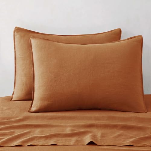 ATLINIA 100% Linen Pillow Case Set of 2, Linen Sham
