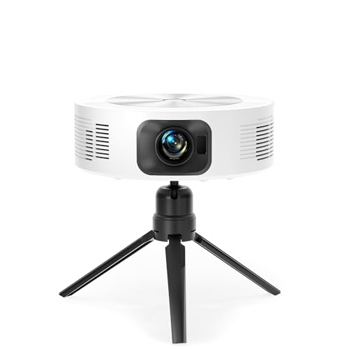 [Auto Focus]Himovies Projector with Wifi and Bluetooth 1080P Full HD, Auto Vertical Correction ±50° Portable Projector with Tripod, Home Theater Projector Compatible TV Stick, HDMI, Smartphone