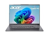 acer Aspire 16 AI Copilot+ PC | 16" WUXGA 120Hz 100% sRGB Display | Snapdragon X | NPU: 45 Tops - GPU: Up to 1.7 TFLOPs | 16GB LPDDR5X | 512GB PCIe Gen 4 SSD | Wi-Fi 7 | A16-11M-X0LW