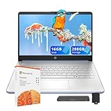 HP Stream 14" HD Laptop, Intel Processor N150, 16GB RAM, 288GB Storage(128GB UFS+160GB Docking Station Set), Intel Graphics, Webcam, Wi-Fi 6, 1 Year Office 365, Copilot, Fast Charge, Win 11, Blue