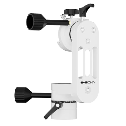 SVBONY SV225 Mini Alt-Azimuth Mount, Adjustable Telescope Alt-Azimuth Mount, Load-Bearing 5kg, No Empty Travel, CNC Hollow Structure, Lightweight Portable Altazimuth for Astronomy Beginners