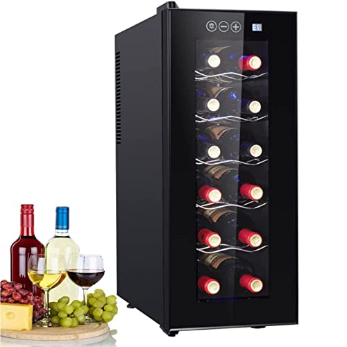 58GXCAAMOT 12 Wine Cellar Storage 33L 8 ° C ~ 18 ° C Compressor Type Wine Cooler Wine -Saving Small Home Work Wine Bottle Cold Storage Design Home Appliance Home Appliance