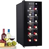 12 Wine Cellar Storage 33L 8 ° C ~ 18 ° C Compressor Type Wine Cooler Wine -Saving Small Home Work Wine Bottle Cold Storage Design Home Appliance Home Appliance