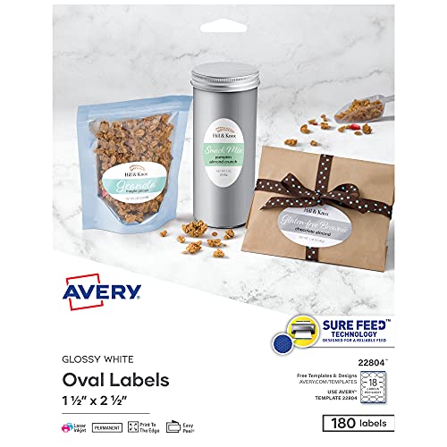 Avery Printable Blank Oval Labels,