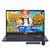ASUS Vivobook Go 14" FHD Laptop, Intel Celeron N4500, 4GB DDR4 RAM, 288GB Storage(128GB eMMC + 160GB Docking Station Set), Intel UHD Graphics, Number Pad, Webcam, Wi-Fi 5, Win 11 S, Star Black