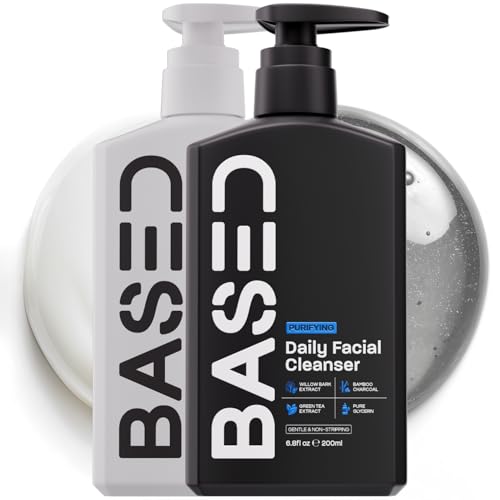 BASED Daily Skincare Duo | Purifying Face Wash + Restoring Moisturizer | Built For All Skin Types | High-Performance Ingredients | Hormone Safe - No Endocrine Disruptors