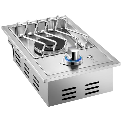Livory BBQ Progane Gas Grill, 304 Stainless Steel Bulit-in Barbecue Grills for Outdoor Kitchen