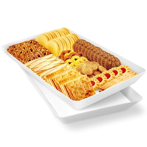 WOWBOX Serving Tray for Entertaining, Serving Platters for Snacks, Fruit, Cookies, Dessert