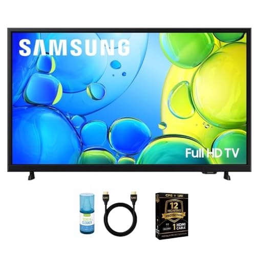 Samsung 40-Inch Smart LED TV Bundle - Full HD 1080p, HDR, Bluetooth, w/ 12 Month CPS Protection, AUX HDMI Cable, and Screen Cleaning with Microfiber Cloth.