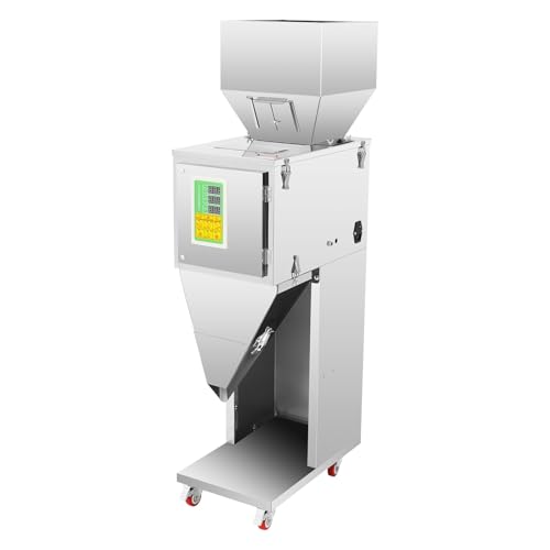 Bepritm Particle Filling Machine, 0.022-2.2LBS Adjustable Automatic Weighing Filling Machine, Weigh Filler Particle Dispenser Subpackage Machine with Foot Pedal & Display for Beans/Tea/Powder