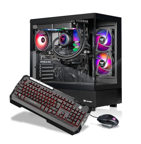 Thermaltake LCGS View 5860T-270 Gaming Desktop (AMD Ryzen™ 7 5800X3D, ToughRam DDR4 3600Mhz 32GB RGB Memory, NVIDIA® GeForce RTX™ 5060 Ti 8GB, 1TB NVMe M.2, WiFi, Windows 11) V27B-B55K-56T-LCS