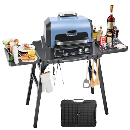 Portable Grill Cart for Ninja Woodfire Outdoor Grill, Blackstone Griddle, Onni Pizza Oven