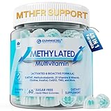 Methylated Multivitamin for Men & Women Gummies + Greens & Mushroom Blend, Methylfolate & B12, TMG, Choline, Daily Vitamin A, C, D3K2, E, B Complex, Coq10, ALA for Overall Wellness, Sugar Free, 60 Cts