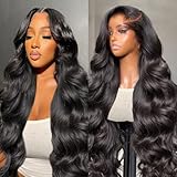 padise 30Inch 13X6 Lace Front Wigs Human Hair Body Wave 200% Density HD Transparent Lace Frontal Wigs Body Wave Pre Plucked Glueless Wigs Human Hair for Women With Baby Hair