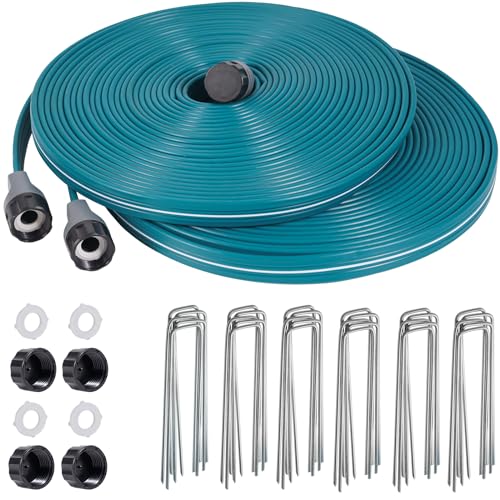 LINEX Sprinkler Soaker Hose for Garden Lawn Watering Hose with Stakes