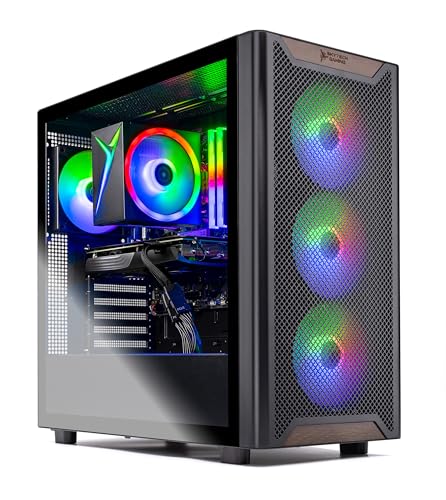 Skytech Gaming Chronos 3 Desktop PC, Intel i5 14400F 2.5 GHz (4.7GHz), AMD RX 9060XT 8GB, 1TB NVMe SSD, 16GB DDR5 RAM 5200, 650W Gold PSU, Wi-Fi, Win 11