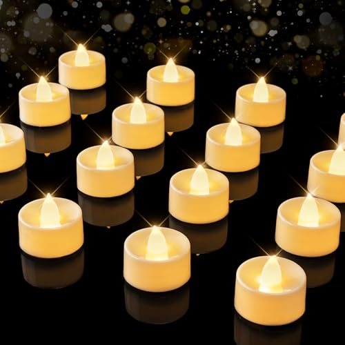 BEICHI Timer Flameless Candles, Battery Operated LED Tealights Votive Flickering