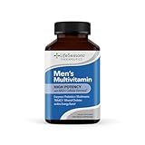 LifeSeasons Men's Multivitamin – High Potency with 21 Vitamins & Minerals, PureWay-C®, NAD+, Active B-Vitamins, TRAACS® Chelates, enXtra® for Energy, Probiotics & Mushrooms – 120 Veg Capsules