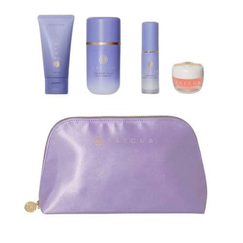 TATCHA Suni Lee's Favorites for Bouncy Skin - The Dewy Milk Moisturizer & Kissu Lip Mask + The Travel-Sized Rice Wash & Dewy Skin Mist
