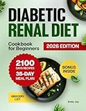 Diabetic Renal Diet Cookbook for Beginners: 2100 Days of Easy, Healthy, Low-Sodium, Low-Sugar, Low-Potassium & Low-Phosphorus Recipes to Manage Kidney Disease & Diabetes. Includes a 35-Day Meal Plan