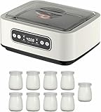 Yogurt Maker with 9 Cups, Household Small Kitchen Appliances, DIY Ice Cream Pudding Maker Automatic Yogurt Machine