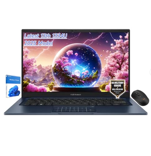 ASUS Vivobook 14 X1404VA-I512256 14" Full HD Laptop, Intel Core i5-1334U 1.3GHz, 12GB RAM, 256GB SSD, Windows 11 Home, Quiet Blue