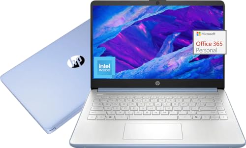 HP 14" Laptop Sleek Design for Studying and Collaboration, Intel Quad-Core N150(>N4120), 1 Year Office 365, 16GB RAM, 256GB Storage(128GB UFS + 128GB SD Card), Wi-Fi 6, Webcam, USB C, Win 11S