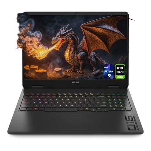 HP OMEN 16 Gaming Laptop, Intel Ultra 9-285H, 64 GB DDR5 RAM, 4 TB PCIe SSD, 16" WQXGA (2560x1600) 240Hz Display, Nvidia G-Force RTX 5070, RGB Backlit Keyboard, W11 Home, Shadow Black