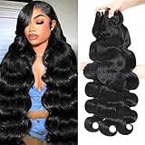 15A Raw Indian Human Hair Bundles Body Wave Bundles Human Hair,Triple Lifespan Virgin Remy Hair,No Tangle Shedding,Keep Texture Silky Soft After Multiple Washes (3 Bundles Natural Black, 20 22 24)