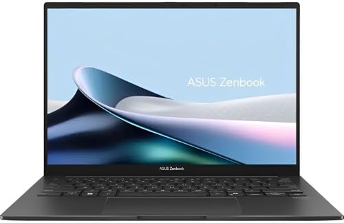 ASUS Zenbook 14 OLED 2024 Laptop, 16-Core Intel Core Ultra 9 285H, 14" WUXGA Touchscreen Display, Intel Arc 140T Graphics, 32GB LPDDR5 1TB SSD, Backlit Keyboard, Thunderbolt 4, Wi-Fi 7, Win11 Home