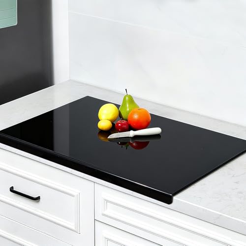 Wesiti Large Acrylic Cutting Board with Lip Non Slip Cutting Board Chopping Acrylic Countertop Protector Cover Shatter Resistant for Home Restaurant Kitchen Sink Stove