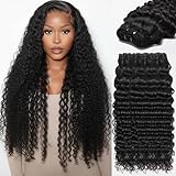 VipHonor Raw Bundles Human Hair Deep Wave,15A Unprocessed Curly Bundles Human Hair,Keep Soft After Washing,Can Re-Styled With Heat,No Tangle No Shedding,Triple Lifespan 3X(18 20 22 Inches)