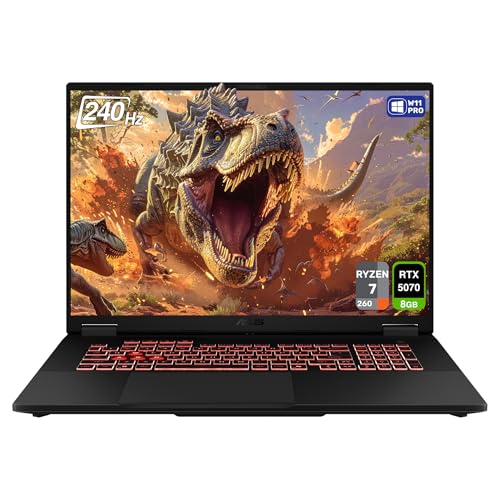 ASUS TUF A18 Gaming Laptop, AMD Ryzen 7-260, 64 GB DDR5 RAM, 4 TB PCle SSD, 18" 2.5K (2560x1600) 240Hz Display, Nvidia G-Force RTX 5070, RGB Backlit Chiclet Keyboard, W11 Pro, Jaeger Gray