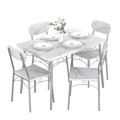 VECELO Dining Table Set for 4-0723