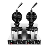 Dual-head Belgian Waffle Maker, Stainless Steel Mini Waffle Maker with Tray, Adjustable Browning Control & Nonstick, Cool Touch Handle, Small Kitchen Appliances for Families and Individuals