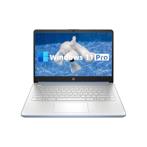 HP 14'' Light Student Laptop - Microsoft Office 365 | Windows 11 Pro | 14 inch HD | AI-Powered | 11 Hr Batter | N-Serious Laptop | 16GB RAM, 128GB UFS, 256GB Extend Micro SD | Sky Blue